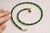 1990s Vintage 14k Gold Tsavorite Bead Choker Necklace, 65 Carats, 16.5" For Sale - Image 5 of 7