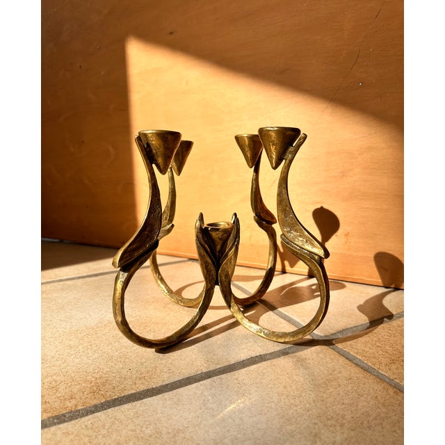 Bronze Metal Art Candleholder from Michael Harjes Metallkunst, 1970s For Sale - Image 6 of 18