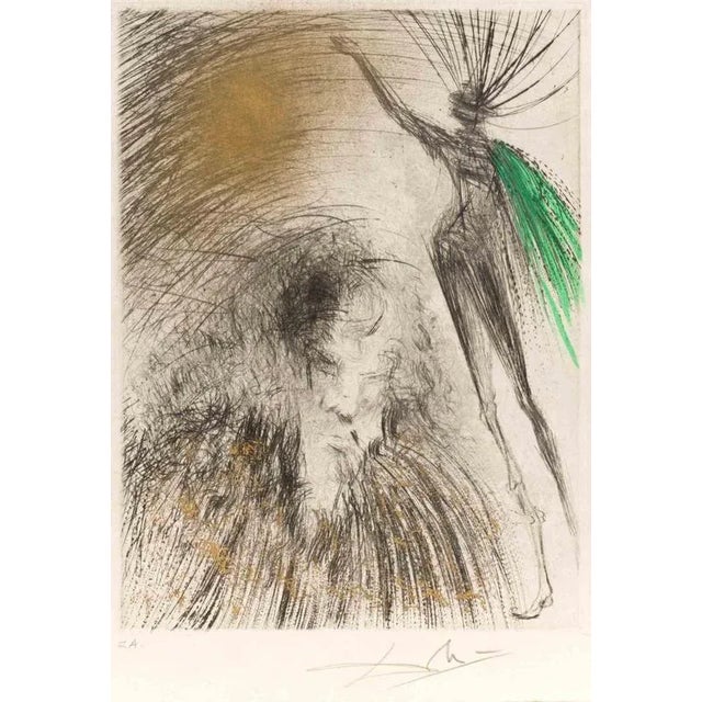 Etching and drypoint with roulette on Japanese paper from the Series "Faust" (Walpurgis Night). Image dimension 32x24 cm....