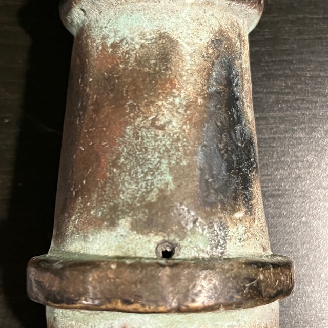 Vintage Style Solid Brass Chinese Signal Cannon 12" Military Decor For Sale - Image 6 of 7
