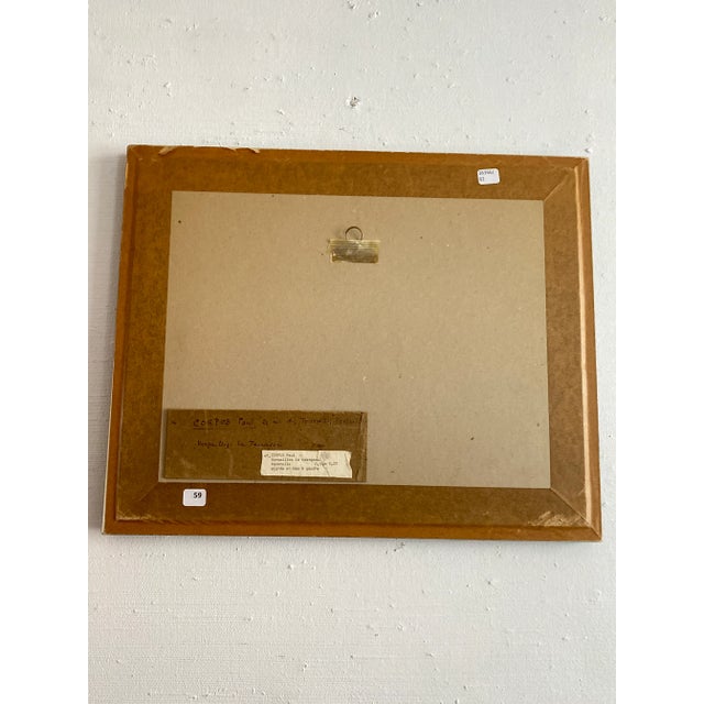 Paul Corpus (1893-1980) "Versailles, the Terrace" watercolor and pastel signed lower left and titled on the back. Perfect...