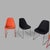 Mid-Century Stackable Egg Dining Chairs Orange and Black, Set of 4 For Sale - Image 4 of 7