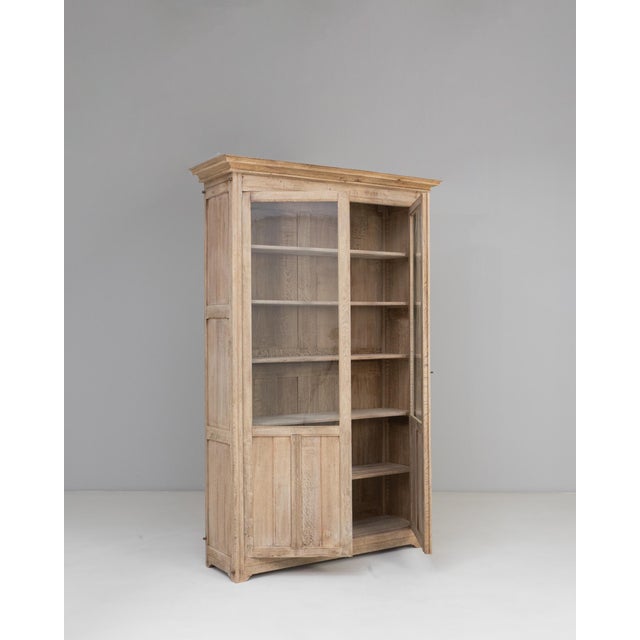 Wood 1900s French Provincial Oak Vitrine For Sale - Image 7 of 18