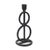 Kenneth Ludwig Chicago Double Circle Arman Aluminum Candlestick in Black For Sale - Image 4 of 11