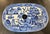19th Century Antique English Blue Willow Pierced Ceramic Fish Platter Drainer, 8" For Sale - Image 5 of 8