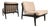 Set of Two (2) Danish Modern Ebonized Lounge Chairs in Bouclé Attributed to Ib Kofod Larsen for Selig, Denmark, C. 1950's For Sale