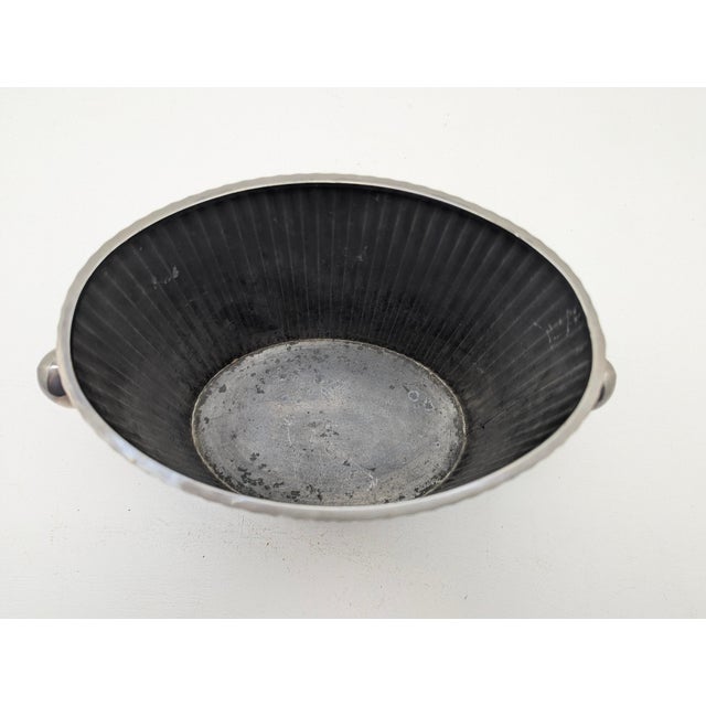 Art Deco Champagne Cooler/Wine Cooler in Oval Shape, High-Quality Workmanship, Classic Art Deco Design 19251940, 1930s For Sale - Image 6 of 12