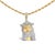 Imagine bearing a divine emblem gracefully suspended from your neck, crafted from lustrous 10K yellow gold and radiantly...