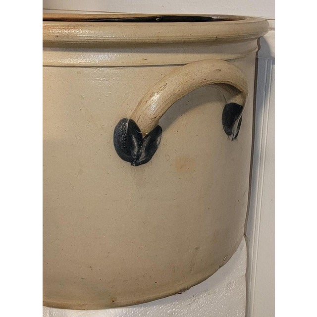 19th Century 19Thc Decorated Stoneware Crock Cowden & Wilcox Pa. For Sale - Image 5 of 6