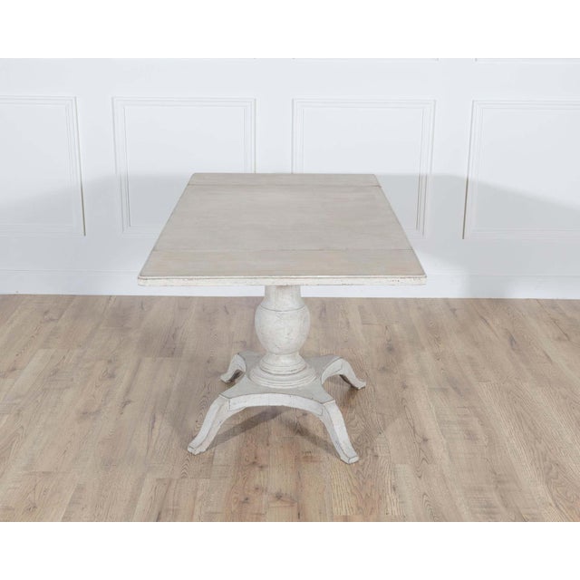 Gustavian (Swedish) Swedish Painted Pedestal Drop-Leaf Table, circa 1880 For Sale - Image 3 of 11