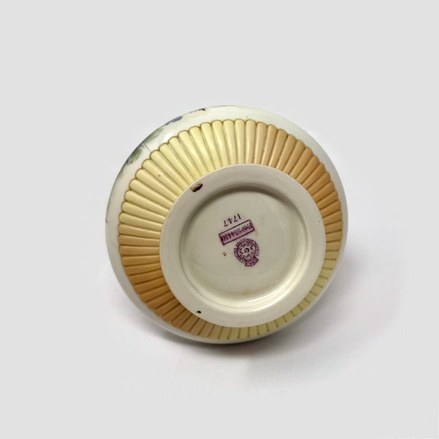 Ceramic Antique 1903 Royal Worcester Hand Painted Twin Handled Floral Vase For Sale - Image 7 of 8