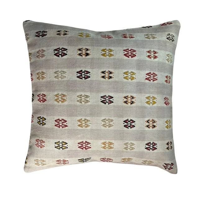 Turkish Kilim Rug Cushion Cover for Meditation Bench For Sale - Image 3 of 11