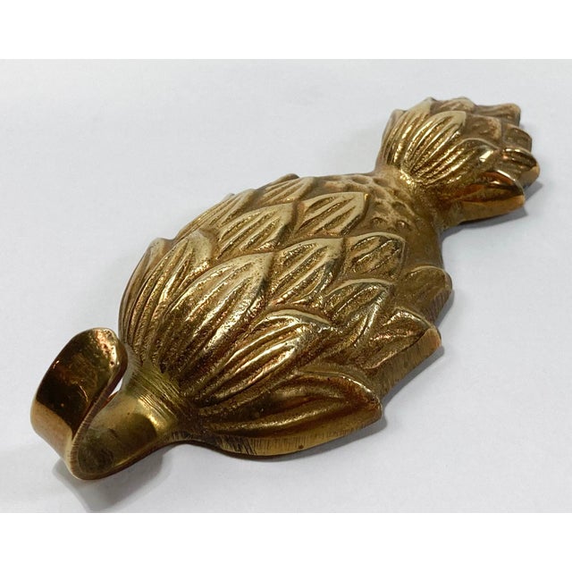 Vintage Brass Pineapple Wall Hook For Sale - Image 4 of 5