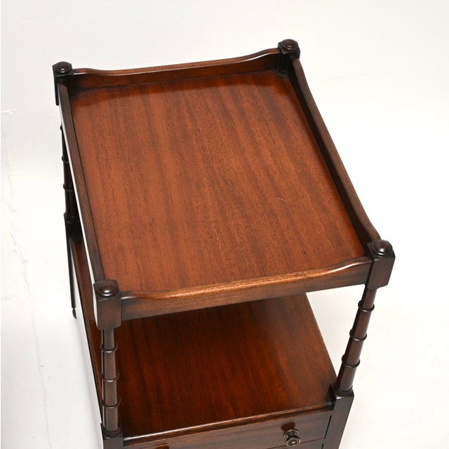 Brown Antique Georgian Side Tables, 1950, Set of 2 For Sale - Image 8 of 11