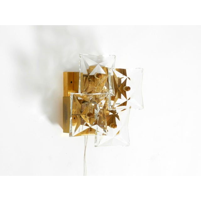Kinkeldey Crystal Glass and Brass Wall Lamp in Mint, 1960s For Sale - Image 6 of 18