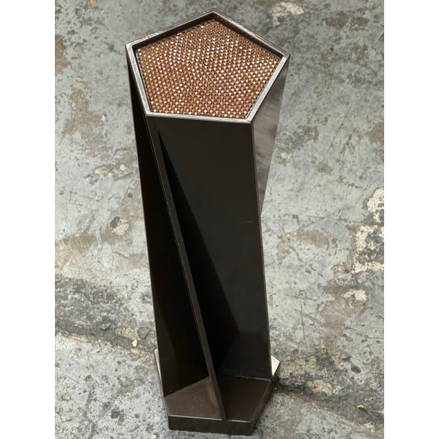 Early 21st Century Gary Hutton Designs Facet 5 Bronze + Swarovski Crystal Pedestal For Sale - Image 5 of 12