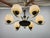 Italian Brass Chandelier with Opaline Glass Shades, 1950s For Sale - Image 12 of 17