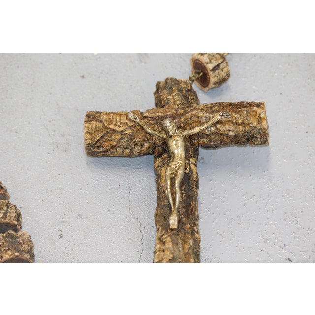 Large Wall Bead Rosary Cross, 1970s For Sale - Image 6 of 18