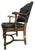 Wood Antique Black Leather Collectible Armchairs by Colonial Chair Company Made in the Chicago Loop - Circa 1920 - A Pair For Sale - Image 7 of 9