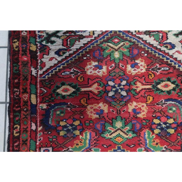 1970s 1970s Handmade Vintage Persian Hamadan Rug 2.3' X 3.9' For Sale - Image 5 of 12