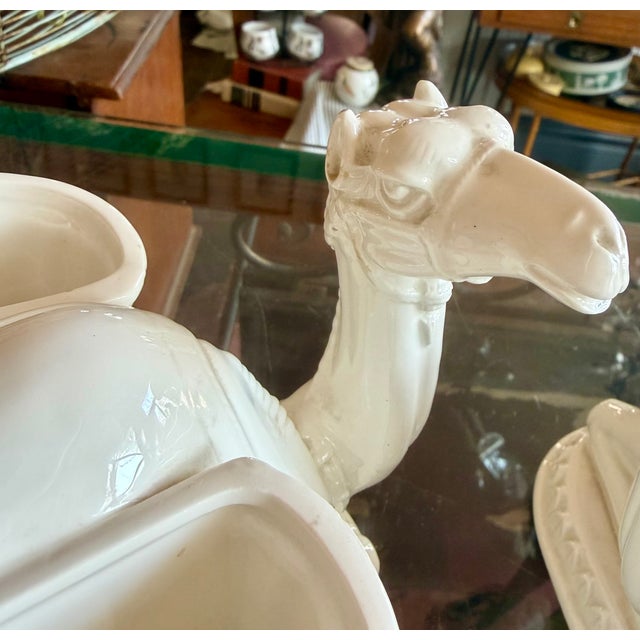 Mid Century Fitz & Floyd Ceramic Camel Candle Holders Pair For Sale In Los Angeles - Image 6 of 13