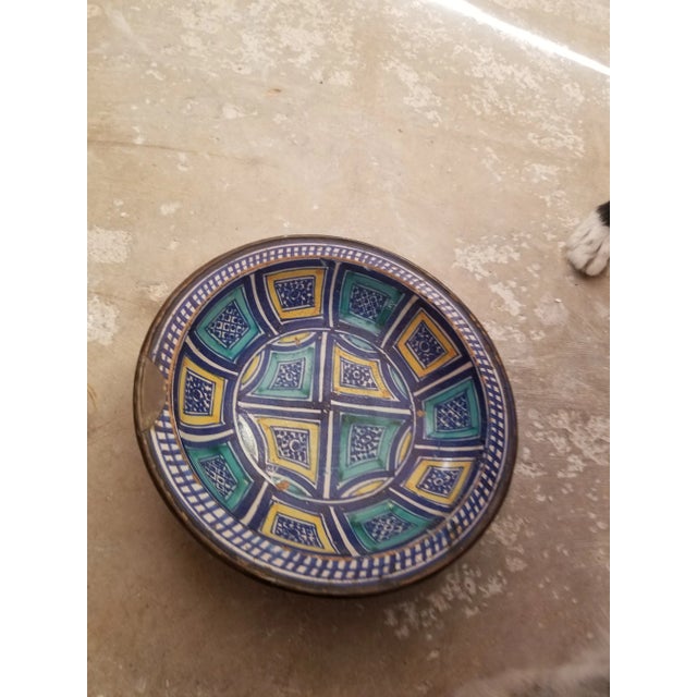 Moroccan Antique Moraccan Ceramic Bowl For Sale - Image 3 of 11