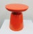Mid century modern style stool or side table. Made of aluminum with orange painted finish