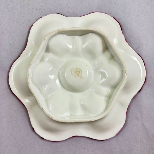 Ceramic French Porcelain Six Well ‘Eyes’ Oyster Plate For Sale - Image 7 of 7