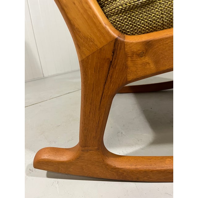 Senator High Back Rocking Chair by Ole Wanscher for Poul Jeppesens Møbelfabrik, 1960s For Sale - Image 17 of 18