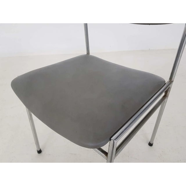 Metal Vintage Dining Chairs in the Style of Martin Visser, Set of 4 For Sale - Image 7 of 9