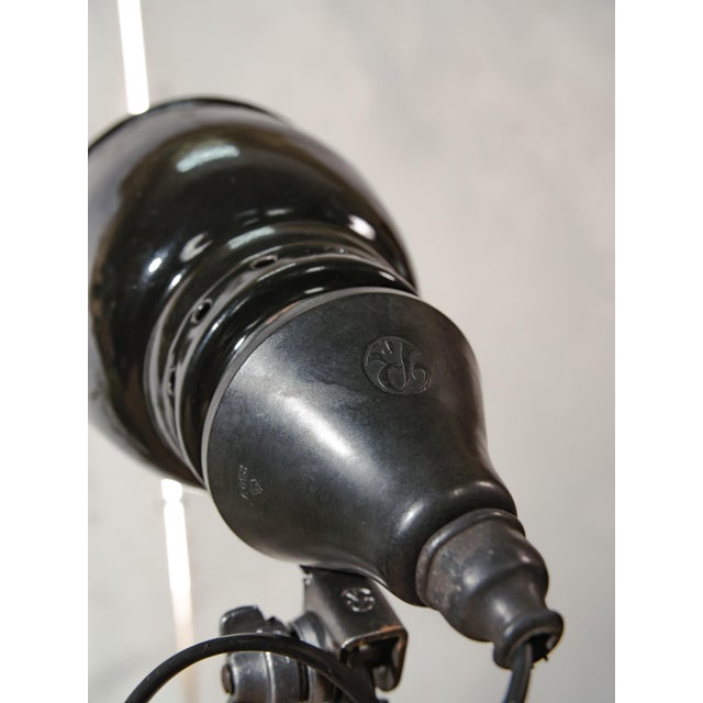 Metal Vintage German Bauhaus Task Desk Lamp with Enamel Shade from Rademacher, 1920s For Sale - Image 7 of 18