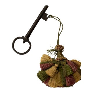 Antique Baroque Cloister Key With Tassel For Sale
