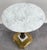 Hollywood Regency Italian Hollywood Regency Round Marble Brass & Bronze Base Wine Table or Stand For Sale - Image 3 of 7