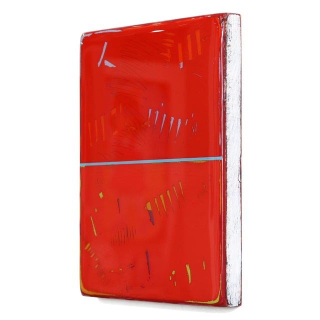 Contemporary The Window 377 - Original Minimalist Mixed Media Acrylic and Resin Painting on Wood Panel by Ricky Hunt For Sale - Image 3 of 9