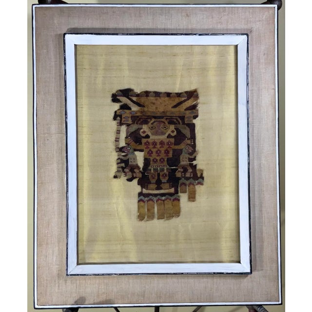 Sand Pre Colombian Antique Peruvian Textile Fragment For Sale - Image 8 of 12