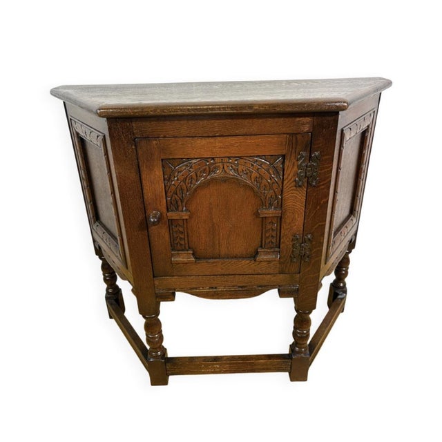 Vintage Canted Side Cabinet from Wood Brothers, 1970s For Sale - Image 10 of 10