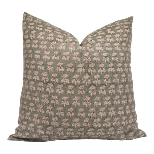 Fabdivine Floral Print Cushion Cover 18x18 Inch - Damru For Sale