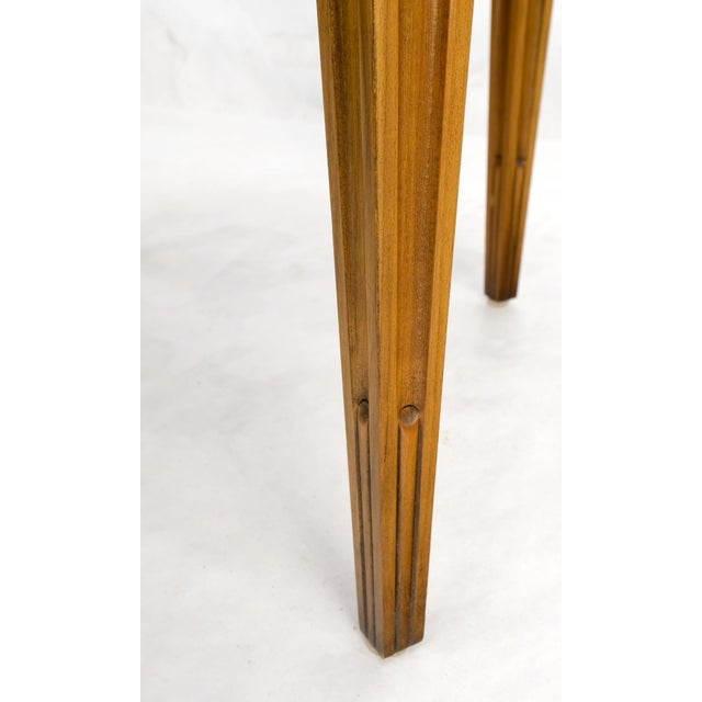 Mid 20th Century Baker Walnut Round Sunburst Pattern Gallery Top Drawer Side Lamp Table Stand For Sale - Image 14 of 15