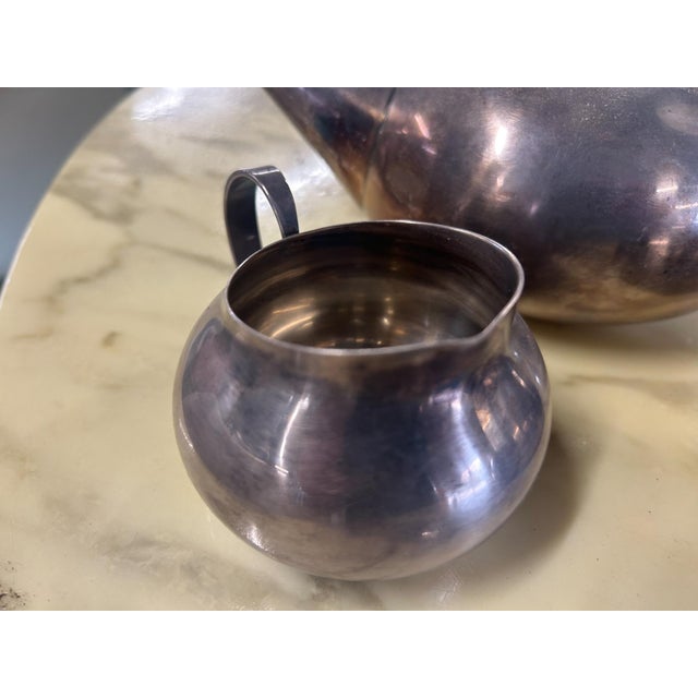 Gallia Tea Set from Christofle, 1970s, Set of 3 For Sale - Image 4 of 11