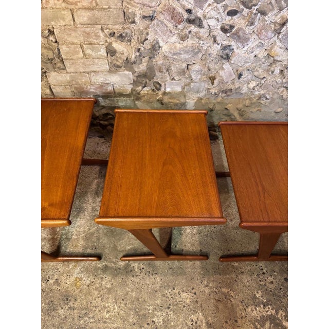 Vintage Danish Teak Nesting Tables by Mogens Kold, 1960, Set of 3 For Sale - Image 18 of 18