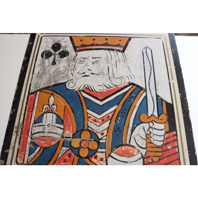 Early 20th Century Double-Sided "Kings Head" Hand Painted Metal English Pub Sign For Sale - Image 17 of 18