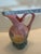 1940s Vintage Hull Art Pottery Magnolia Matte Pink and Blue Ewer Pitcher #14 For Sale - Image 5 of 5