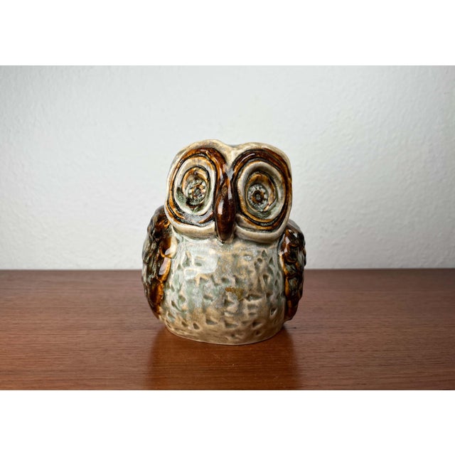 Large Mid-Century Modern Danish Studio Pottery Owl Sculpture by Josef Simon for Søholm, 1960s For Sale - Image 9 of 18