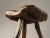 Modern Modernist French Brutalist Tripod Stool, 1950s For Sale - Image 3 of 13