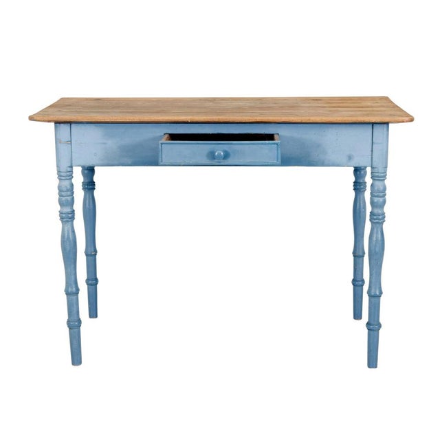 19th Century Hand Painted Pine Occasional Table, 1890s For Sale - Image 6 of 8