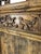 Large Antique Asian Carved Elm Four Panel Folding Screen Room Divider For Sale - Image 9 of 18