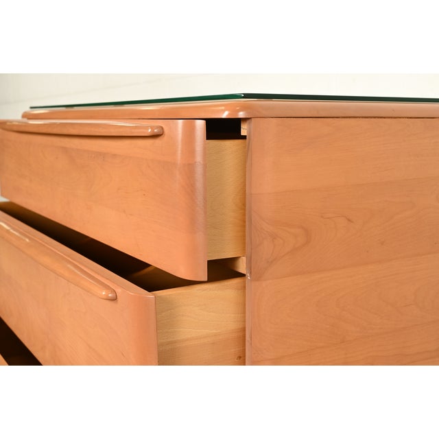 Heywood Wakefield Mid-Century Modern Solid Birch Five-Drawer Highboy Dresser, 1965 For Sale - Image 11 of 18