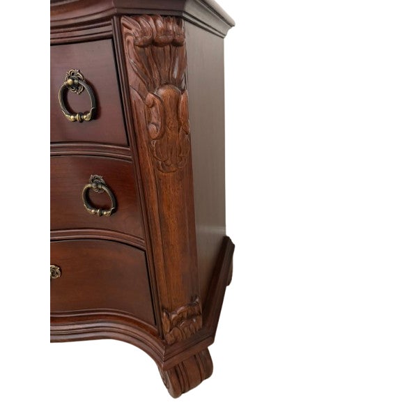 Traditional Eastern King Bed With 2 Nightstands For Sale - Image 3 of 5