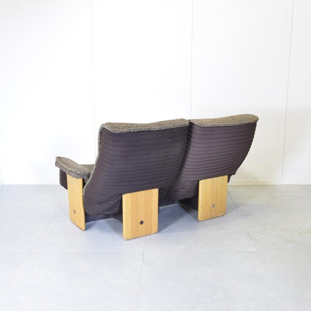 Mid-Century Modern Follow Me Two-Seater Sofa with Structure in Maple by Otto Zapf for Koll International, 1970s For Sale - Image 3 of 10