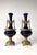 Antique French Cobalt Blue Porcelain Vases, Set of 2 For Sale - Image 3 of 10